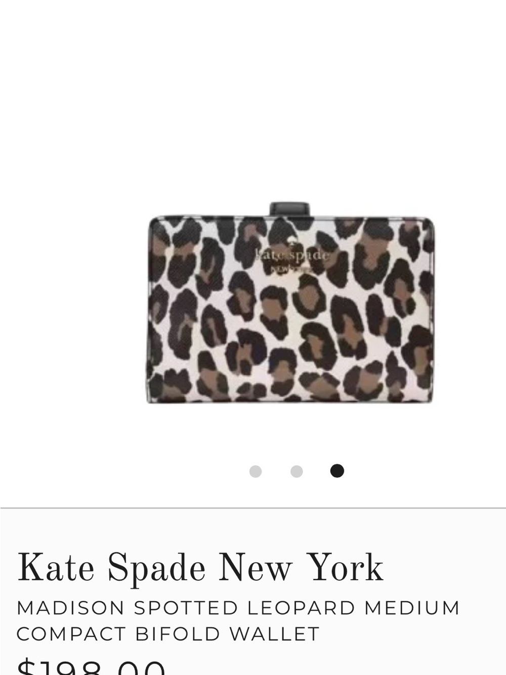 kate spade Leopard-Print Continental Wallet in Black, Brown and White - Picture 7 of 7